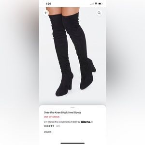 Dark brown over the knee block heel boots